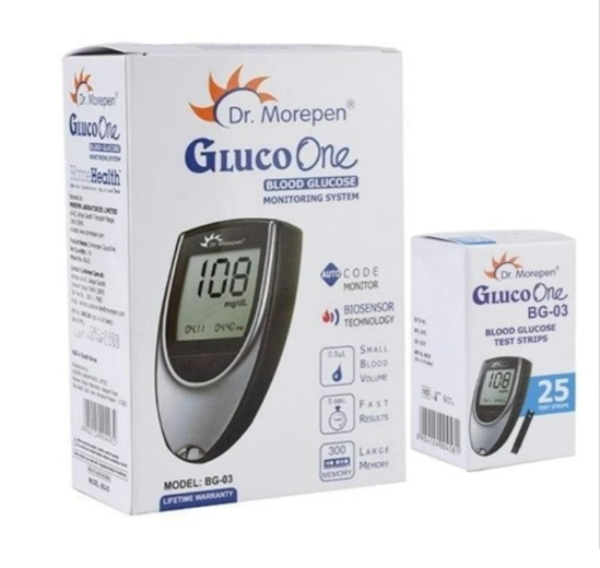 Dr. Morepen BLOOD GLUCOSE MONITORING SYSTEM MACHINE Glucometer (GREY, BLACK)