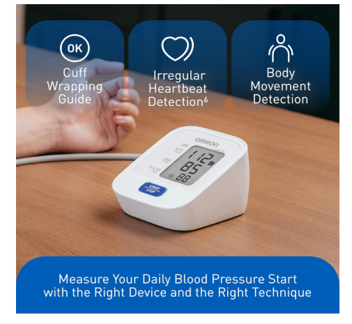 Omron HEM 7120 Fully Automatic Digital Blood Pressure Monitor With Intellisense Technology For Most Accurate Measurement - Arm Circumference (22-32Cm) - Image 5